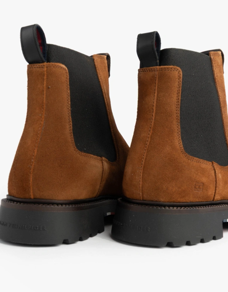 HILFIGER COMFORT Mens Suede Chelsea Boots Coconut Grove