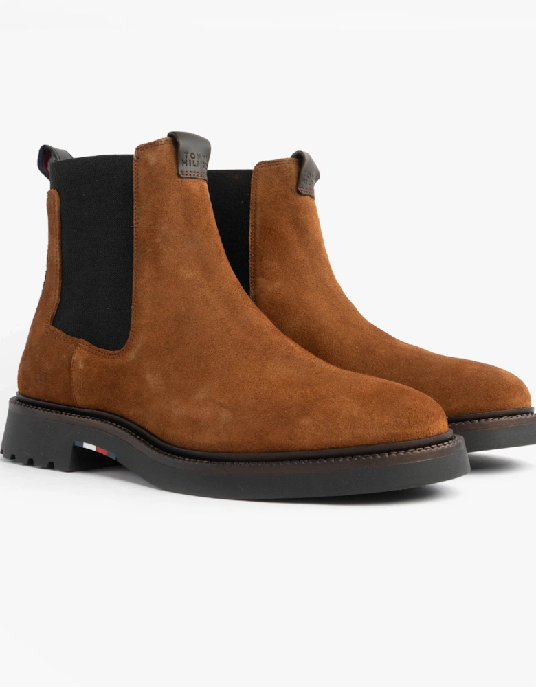 HILFIGER COMFORT Mens Suede Chelsea Boots Coconut Grove