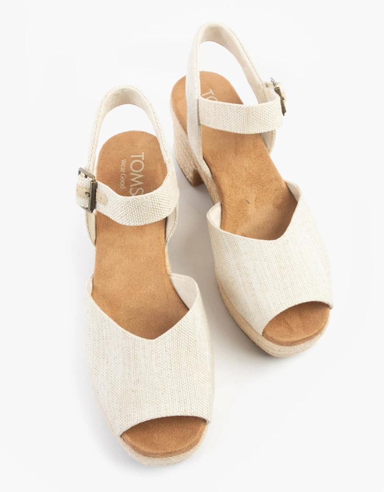 ISLA PEEP TOE Womens Sandals Natural