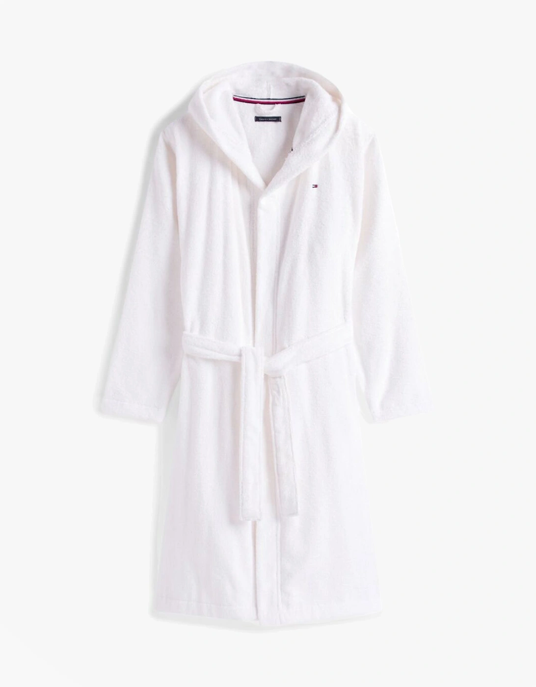 HOODED TOWELLING ROBE Mens Optic White, 5 of 4