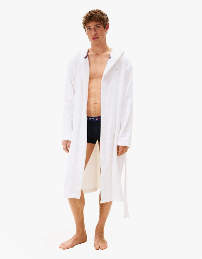 HOODED TOWELLING ROBE Mens Optic White