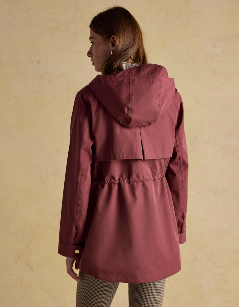 Portwell Port Waterproof Hoodie Raincoat With Adjustable Waist Oxblood