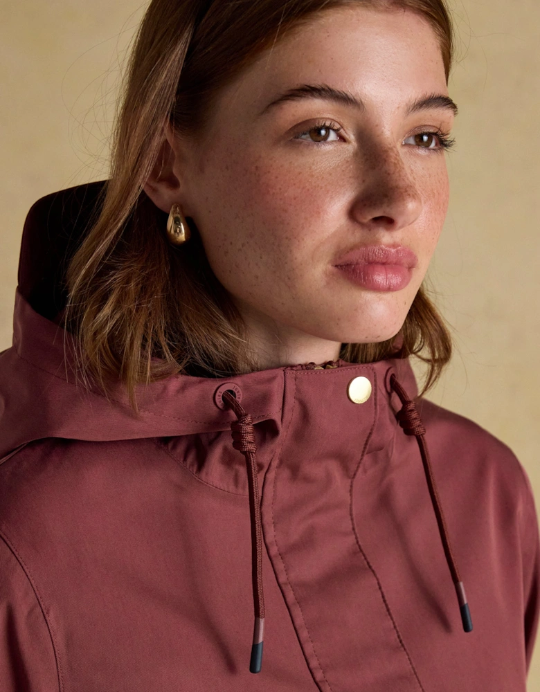Portwell Port Waterproof Hoodie Raincoat With Adjustable Waist Oxblood