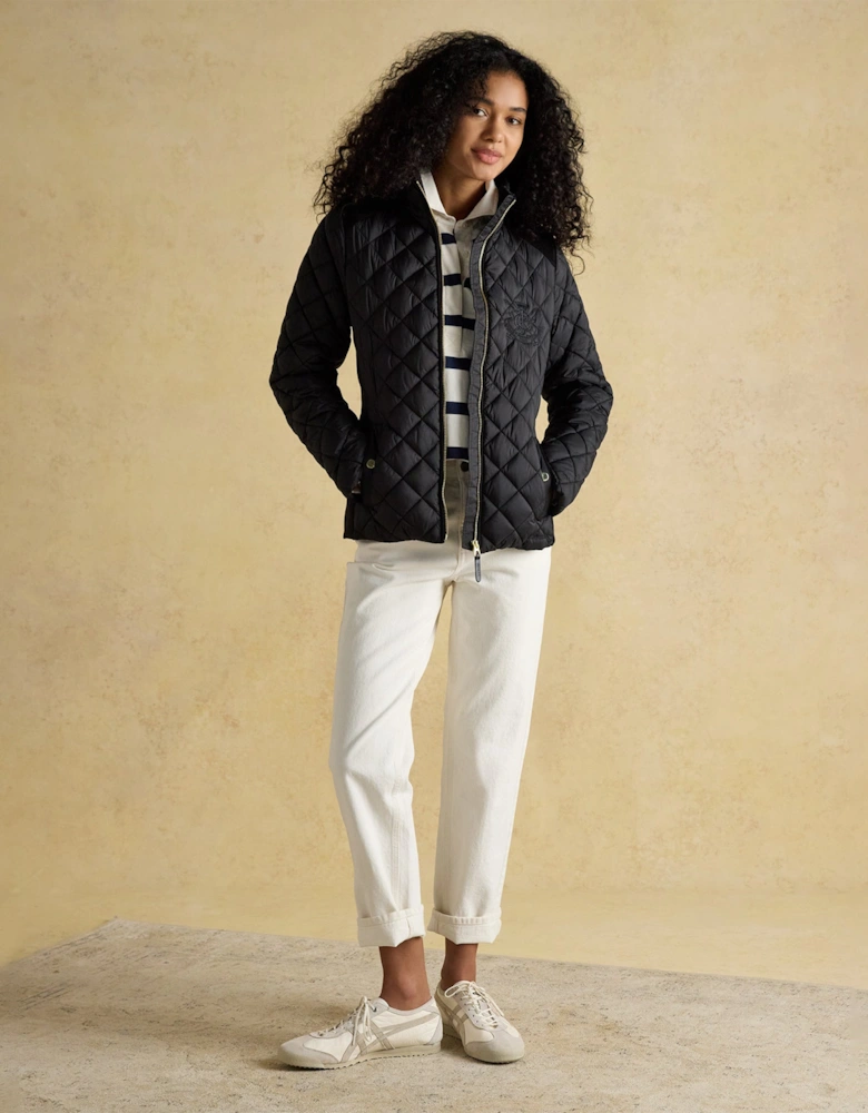 BRAEMAR LUXE Womens Quilted Coat Black