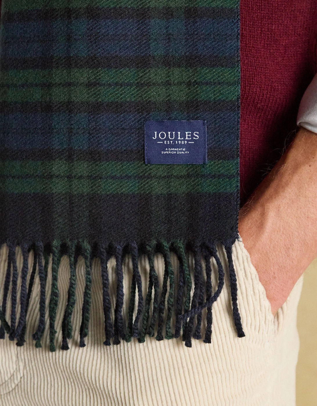 LANGTREE Mens Scarf Navy