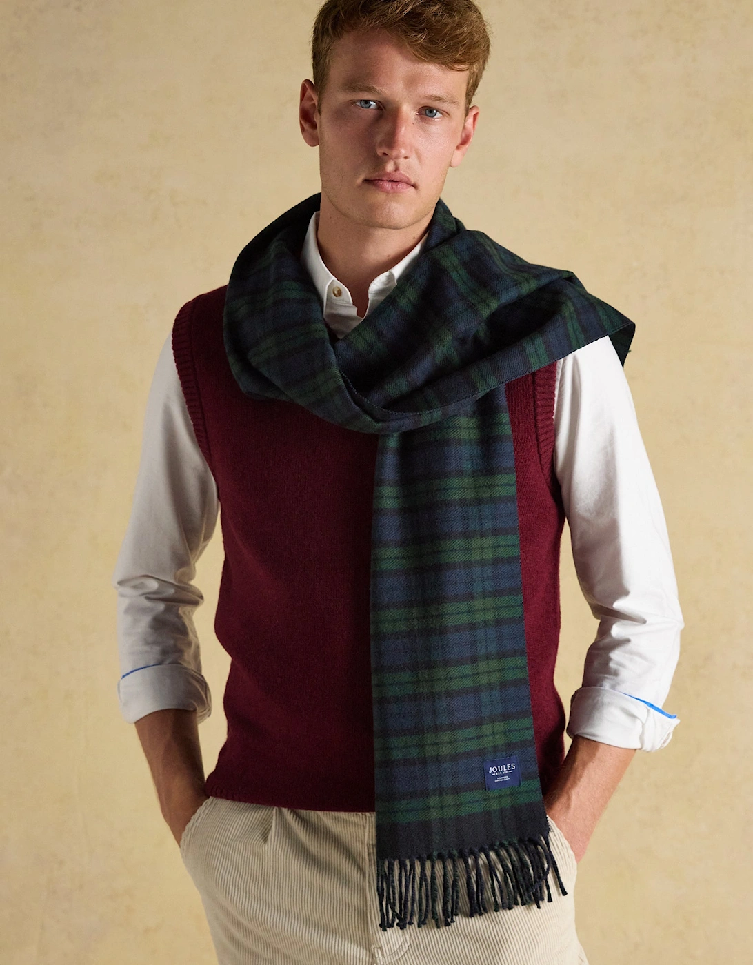 LANGTREE Mens Scarf Navy, 4 of 3