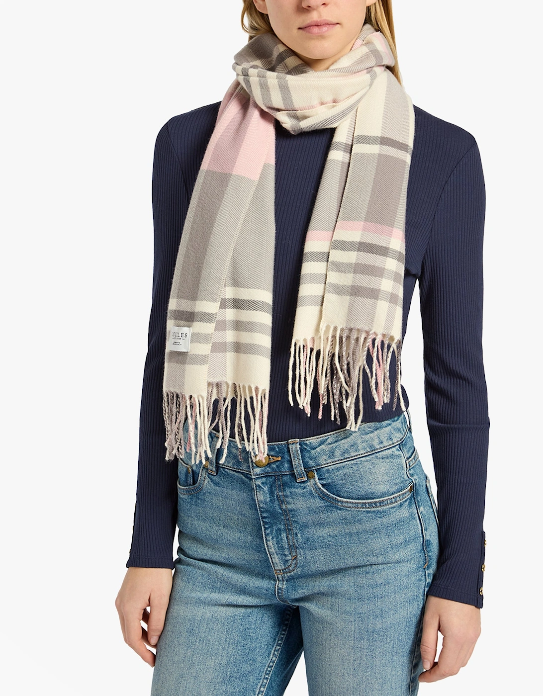 LANGTREE Womens Scarf Pink/Grey