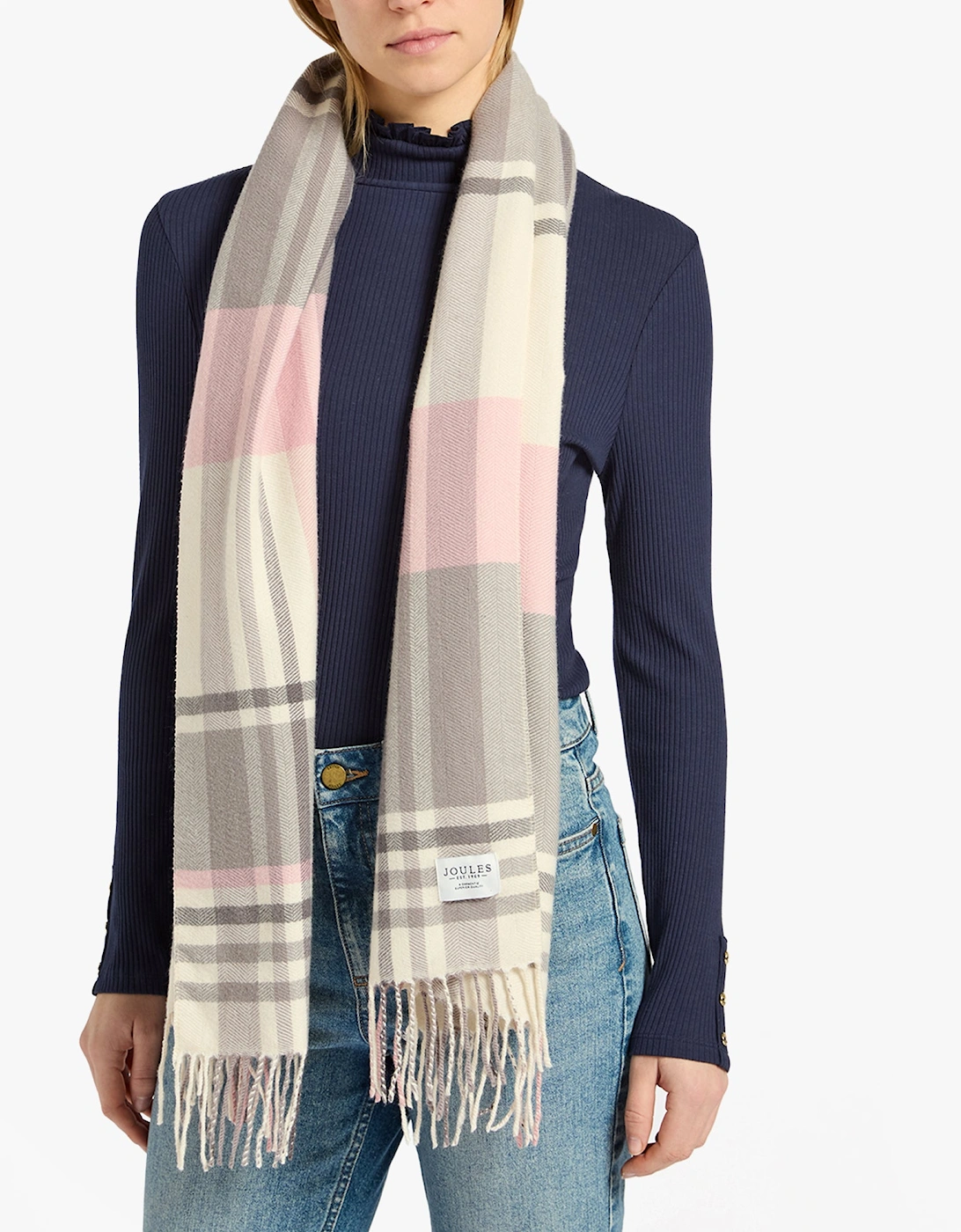 LANGTREE Womens Scarf Pink/Grey