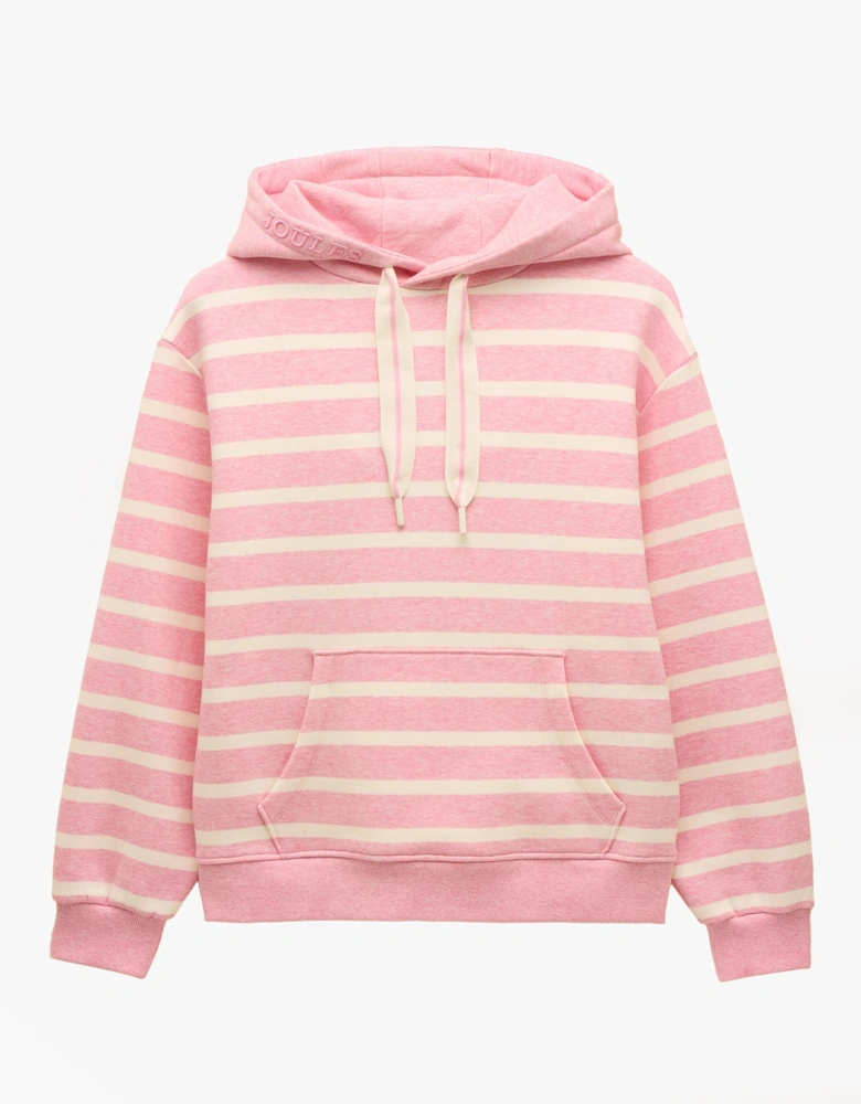 MILBOURNE Womens Hoodie Pink/White Stripe