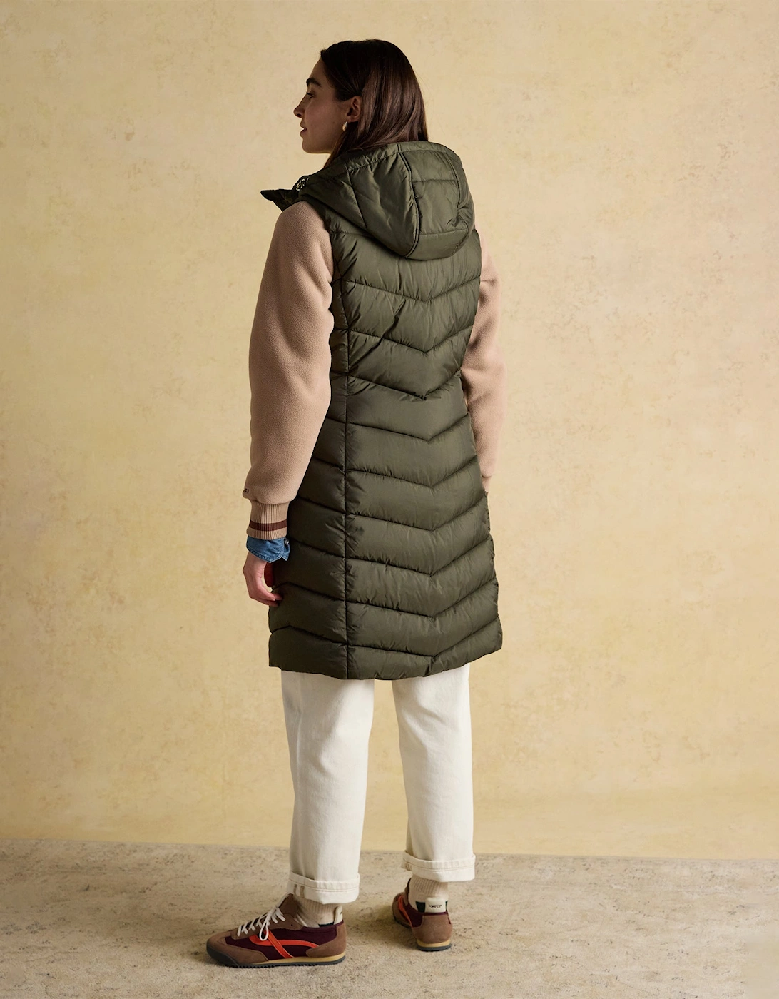 Moorsdale Womens Longline Showerproof Padded Gilet Green