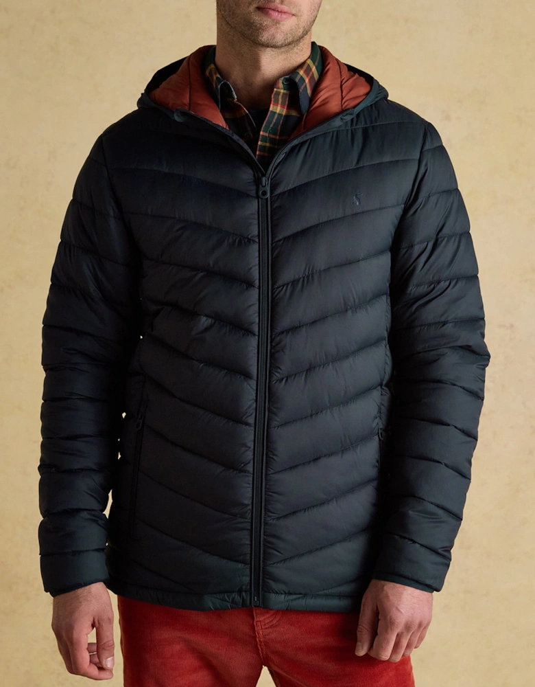 GARRETT Mens Showerproof Padded Jacket Navy
