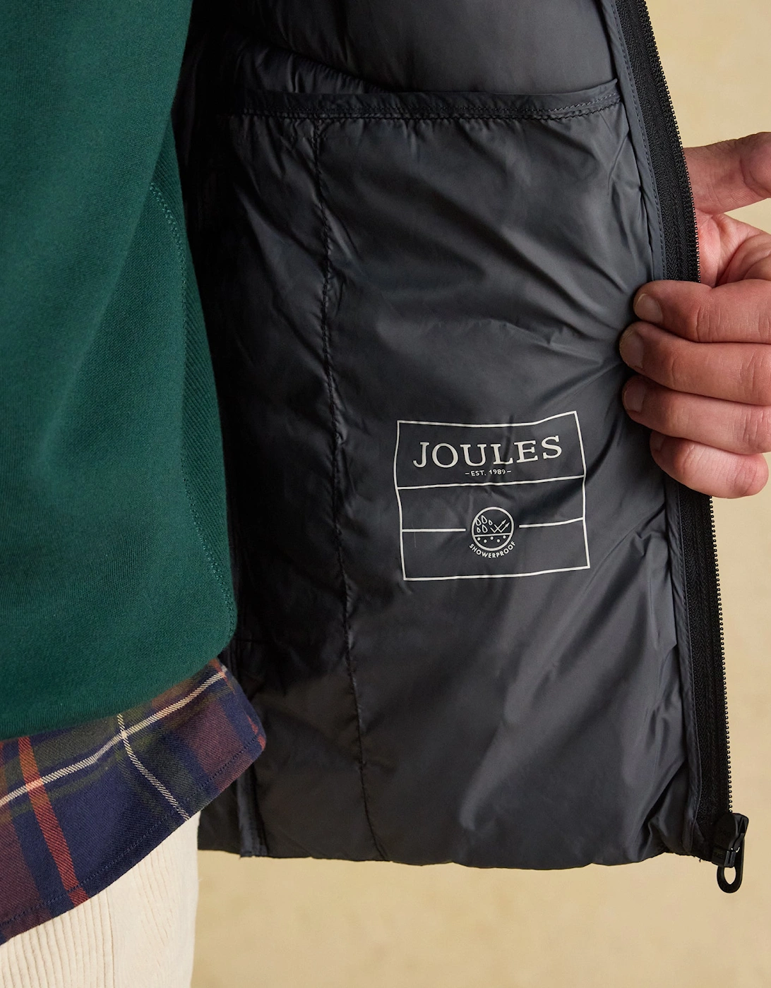 GARRETT Mens Showerproof Padded Jacket Black