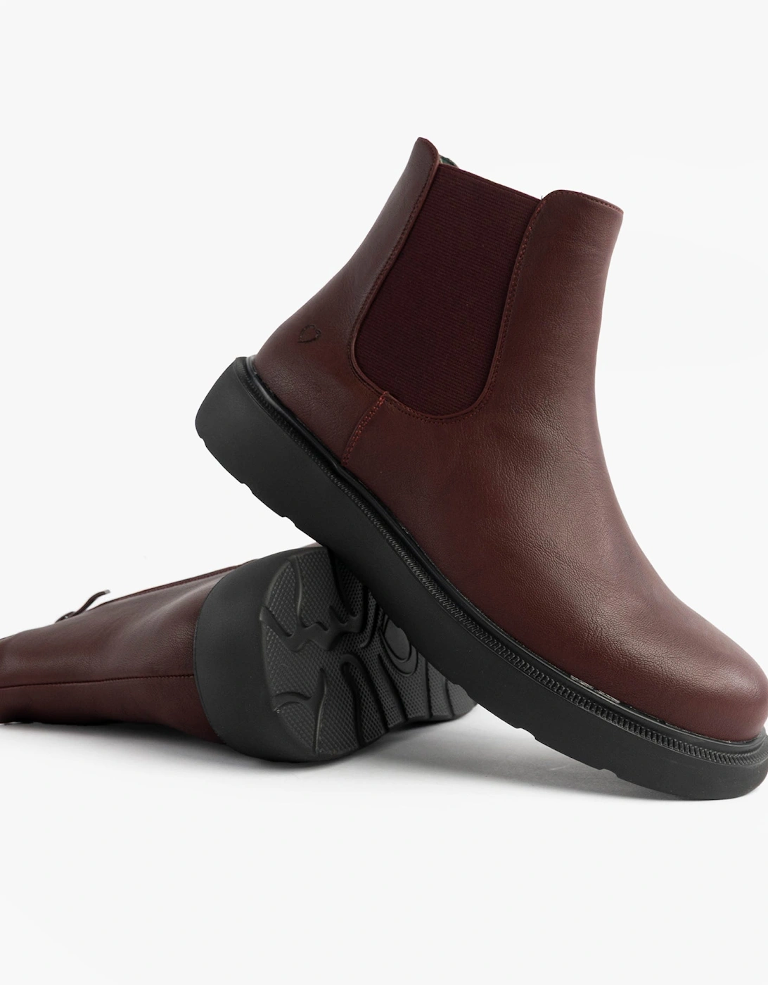 AZALEA Womens Chelsea Boots Burgundy