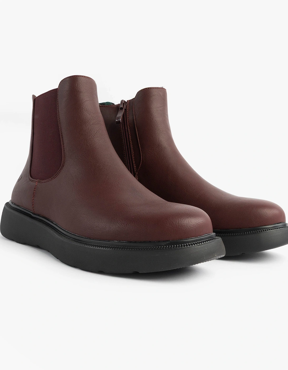 AZALEA Womens Chelsea Boots Burgundy