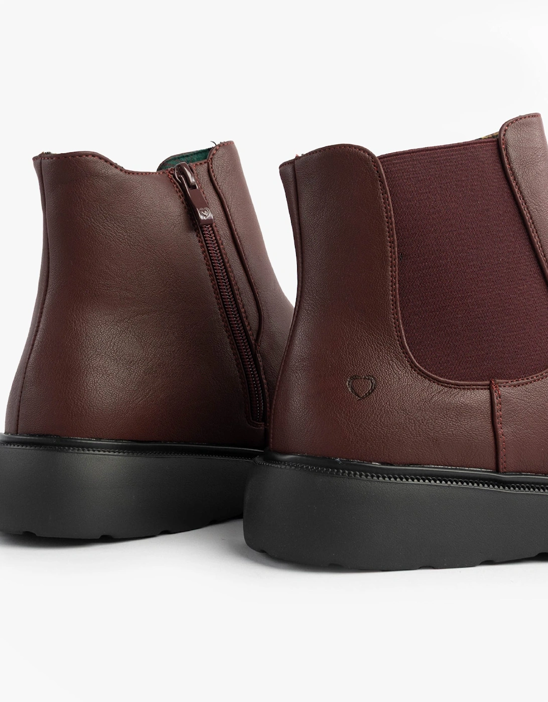 AZALEA Womens Chelsea Boots Burgundy