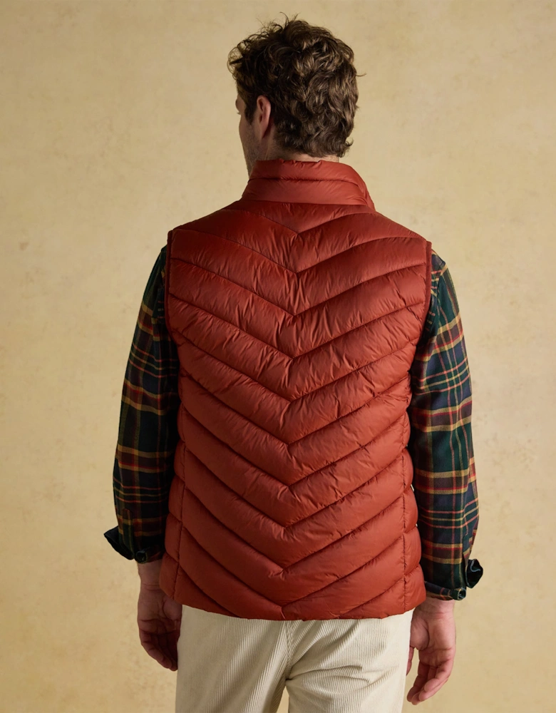 GARRETT Mens Showerproof Padded Gilet Orange
