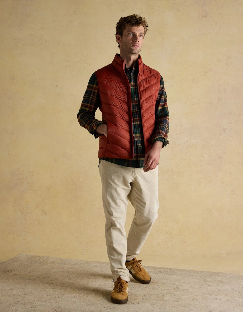 GARRETT Mens Showerproof Padded Gilet Orange