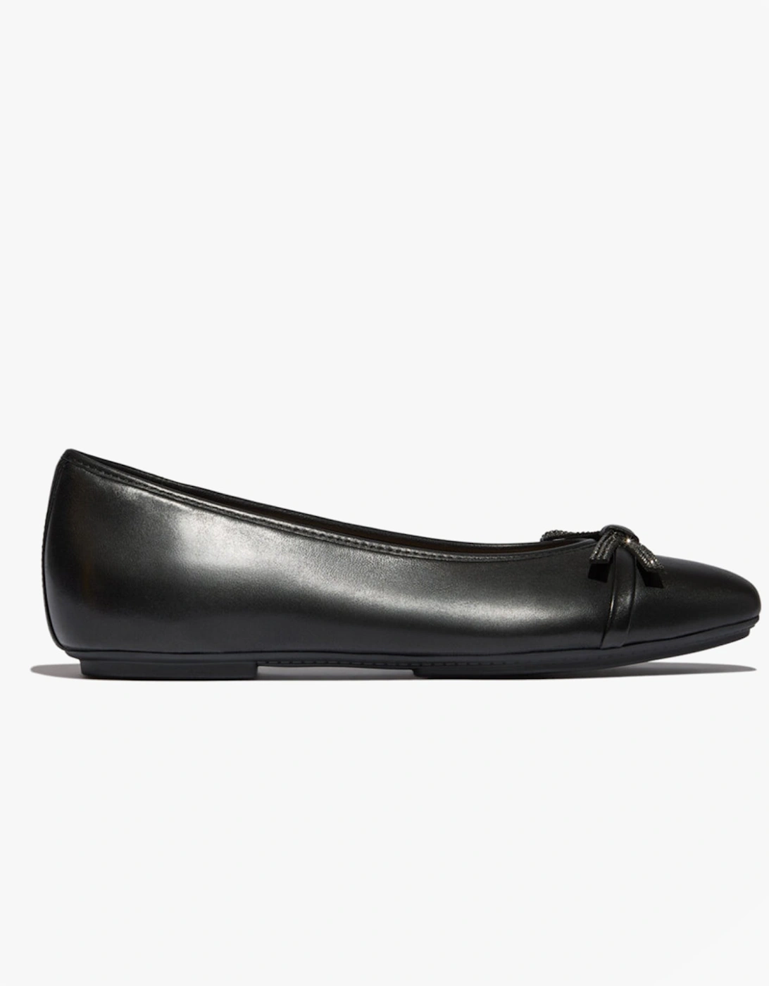 DELICATO GLITZ-BOW LEATHER Womens Ballet Black, 7 of 6