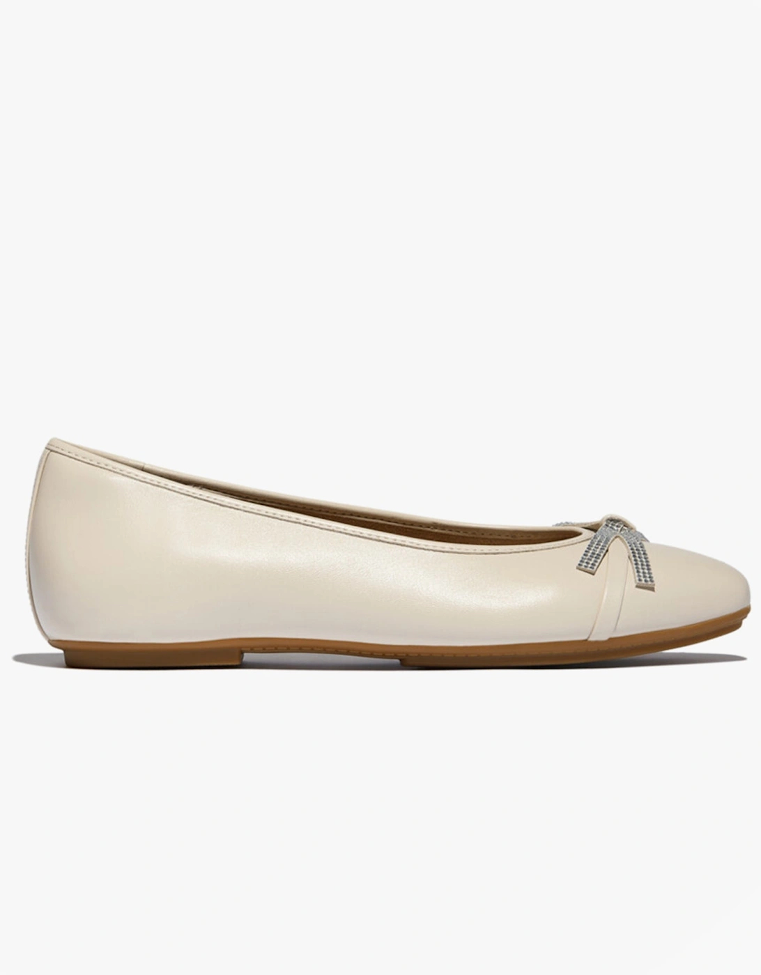 DELICATO GLITZ-BOW LEATHER Womens Ballet Paris Beige, 7 of 6