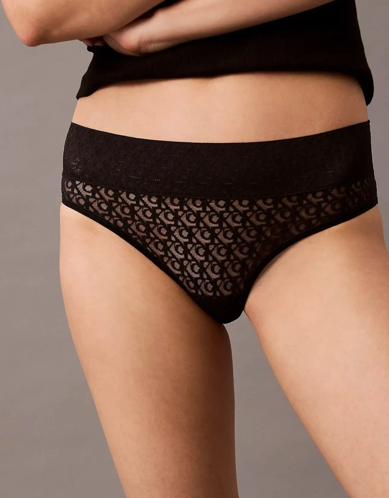 BRAZILIAN Briefs Womens Icon Logo Lace Black