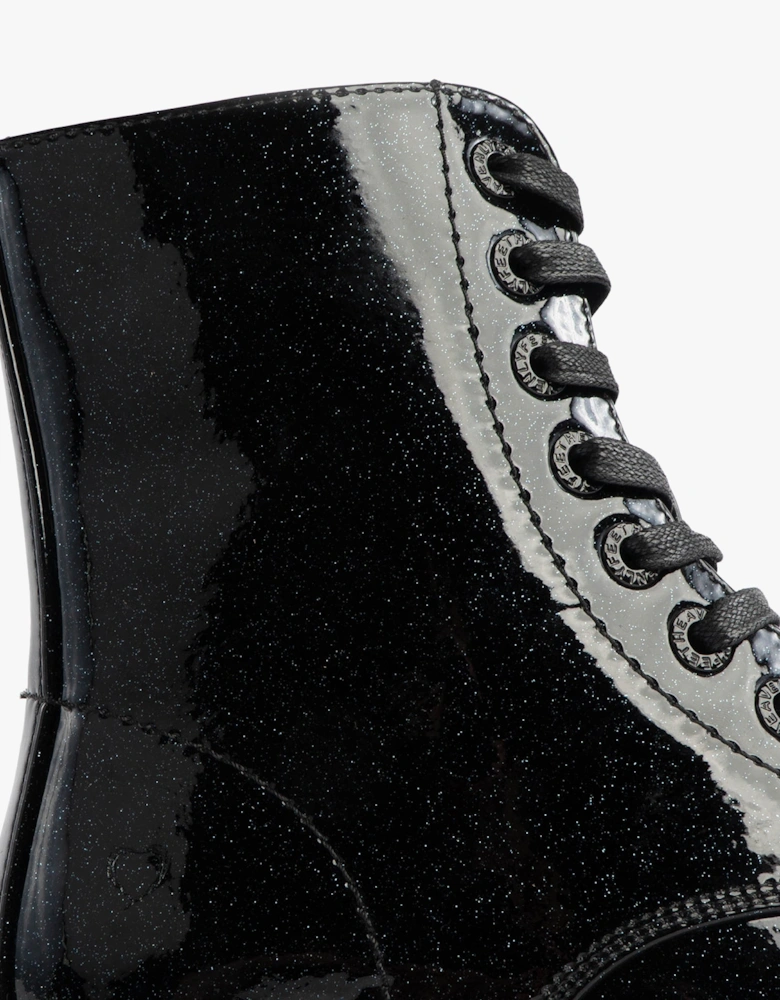 JUSTINA2 GLITTER Womens Ankle Boots Black Glitter