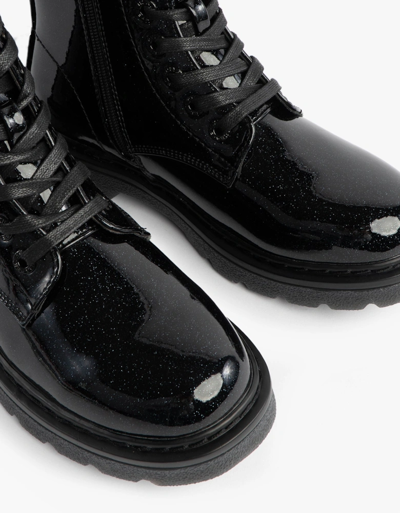 JUSTINA2 GLITTER Womens Ankle Boots Black Glitter