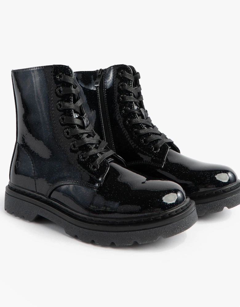 JUSTINA2 GLITTER Womens Ankle Boots Black Glitter