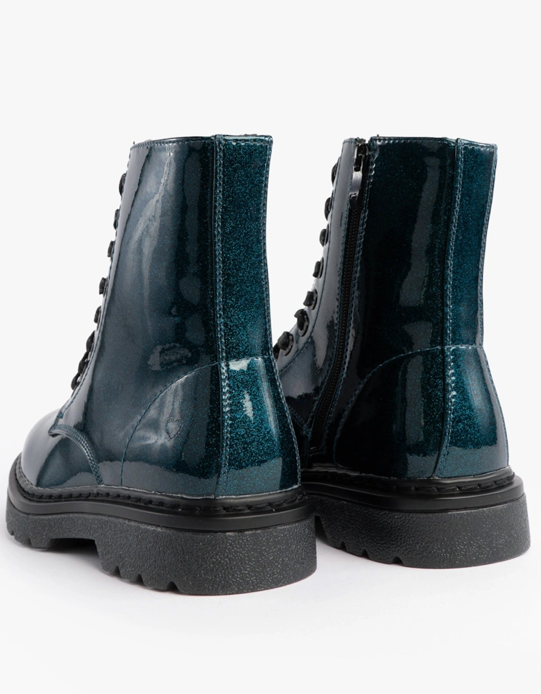 Heavenly Feet JUSTINA2 GLITTER Womens Ankle Boots Ocean Glitter