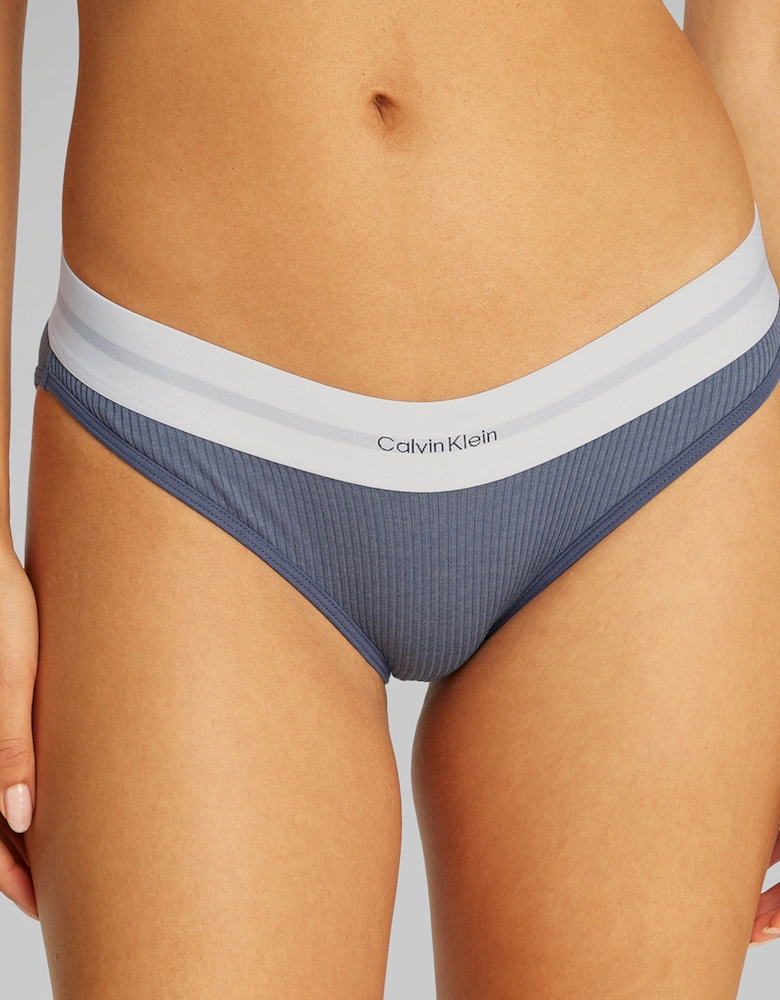 BIKINI Brief Womens Cotton Modal Stretch Rib Grisaille