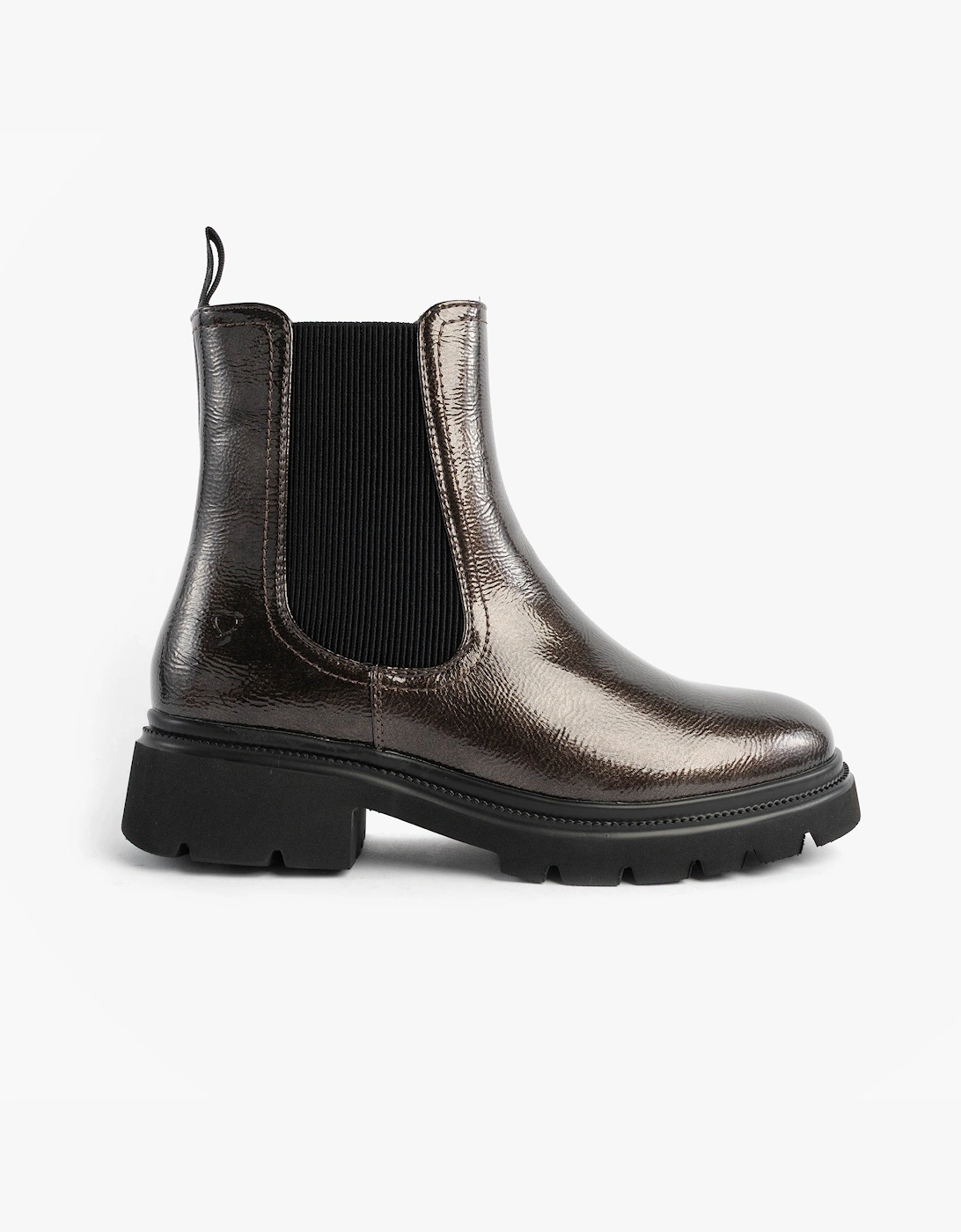 Heavenly Feet Women's Heavenly Feet ZETA Womens Chelsea Boots Pewter Patent - Brown