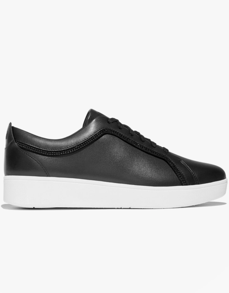 RALLY CRYSTAL-TRIM LEATHER Womens Fashion Trainers Black