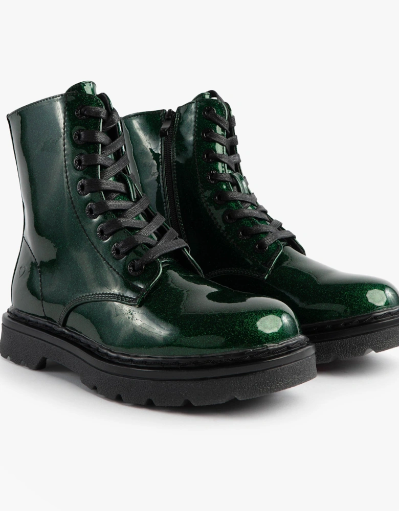 Heavenly Feet JUSTINA2 GLITTER Womens Ankle Boots Emerald Glitter