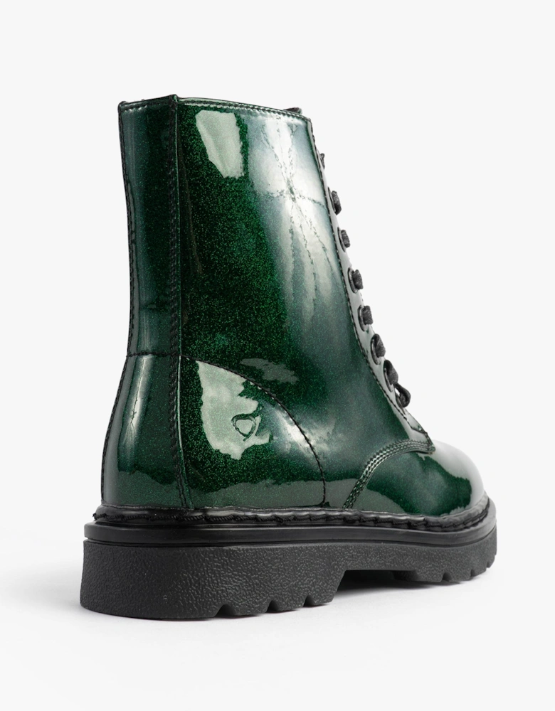 Heavenly Feet JUSTINA2 GLITTER Womens Ankle Boots Emerald Glitter
