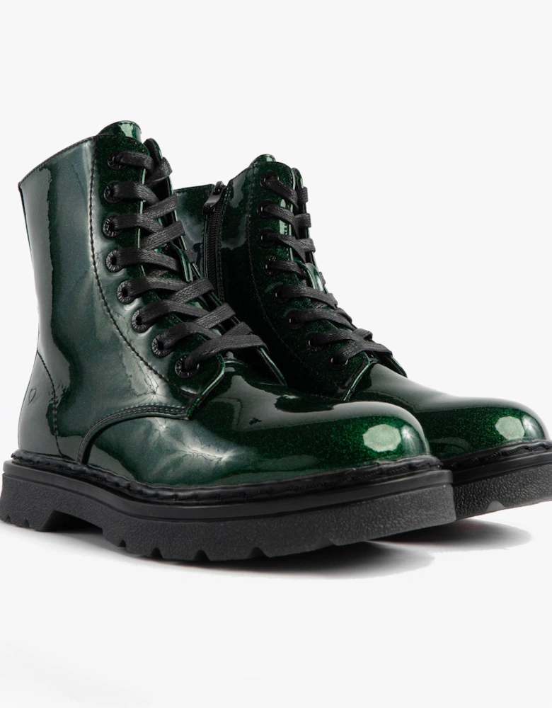Heavenly Feet JUSTINA2 GLITTER Womens Ankle Boots Emerald Glitter
