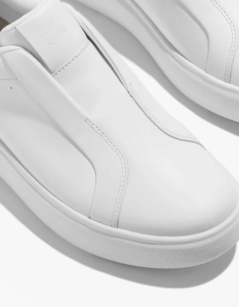 'Ready To Go' LEATHER LACELESS Ladies Sneakers Urban White