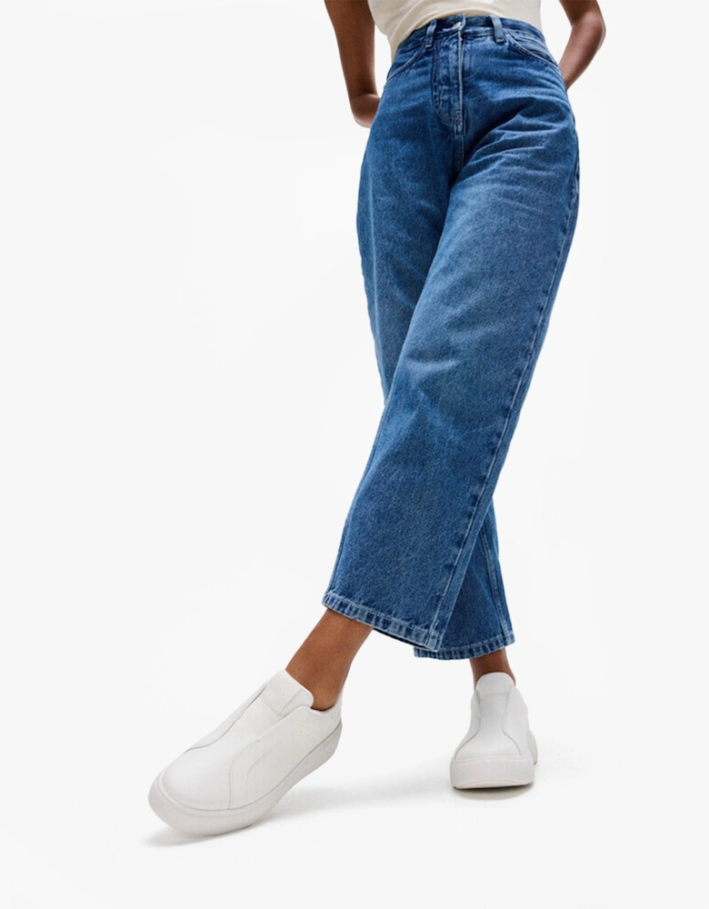 'Ready To Go' LEATHER LACELESS Ladies Sneakers Urban White