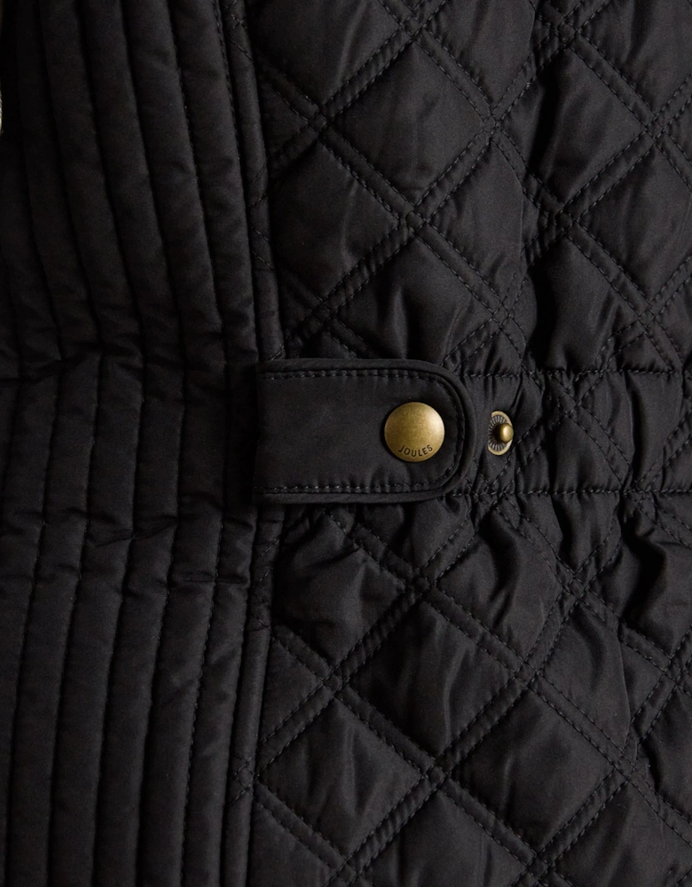 Minx Womens Showerproof Diamond Quilted Gilet Black