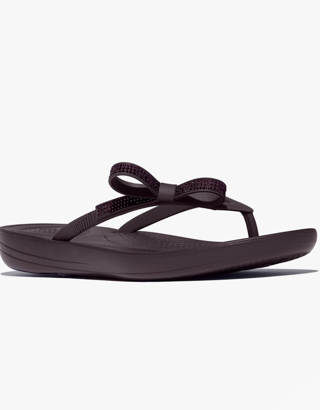 iQUSHION GLITZ-BOW Ladies Flip Flops Plumberry