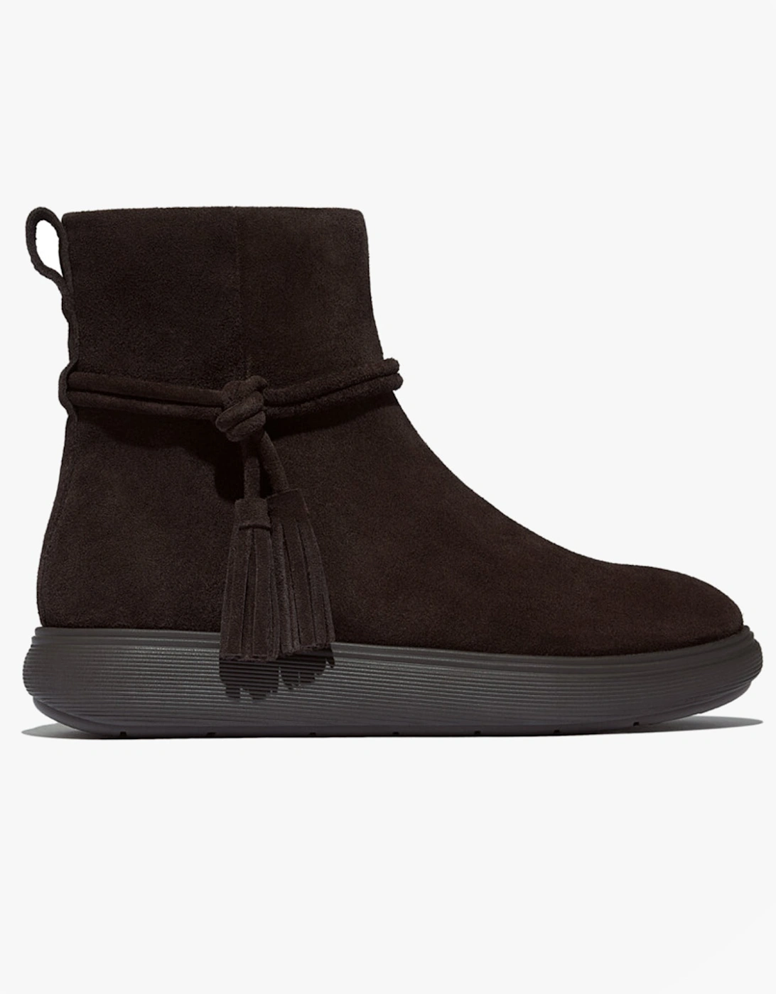 iQ-COMFF TASSEL SUEDE Ladies Short Boots Chocolate Brown, 7 of 6