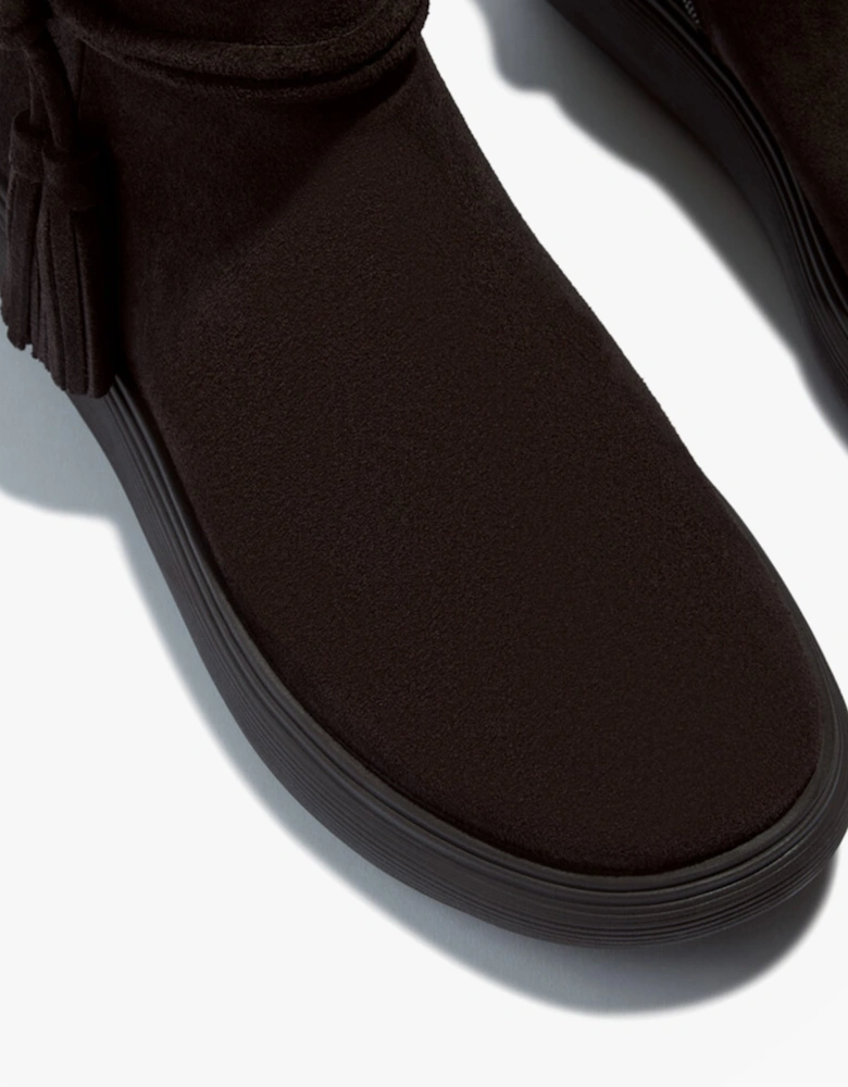 iQ-COMFF TASSEL SUEDE Ladies Short Boots Chocolate Brown