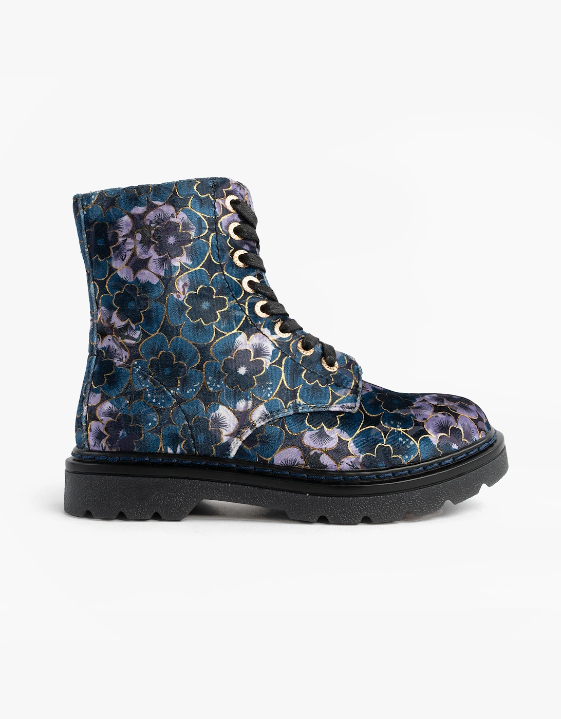 Women's Heavenly Feet JUSTINA2 VIOLA VELOUR Womens Ankle Boots Midnight - Black - Size: 6
