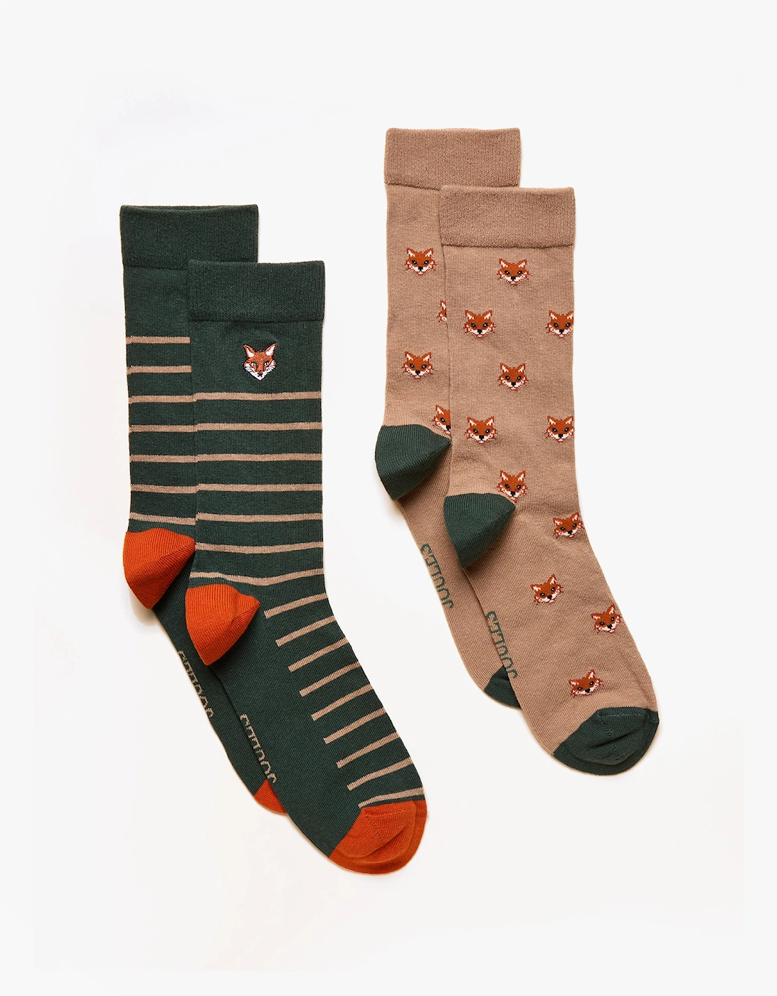 KINGSBURY Mens Socks Green/Orange, 4 of 3