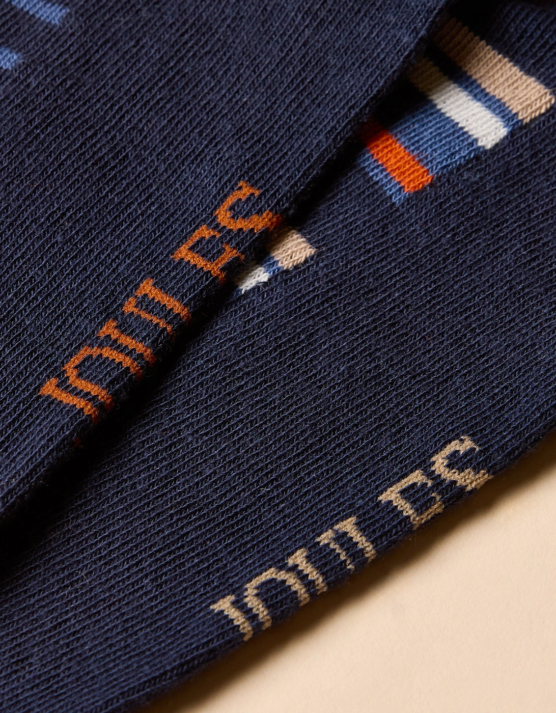 KINGSBURY Mens Socks Navy/Ginger