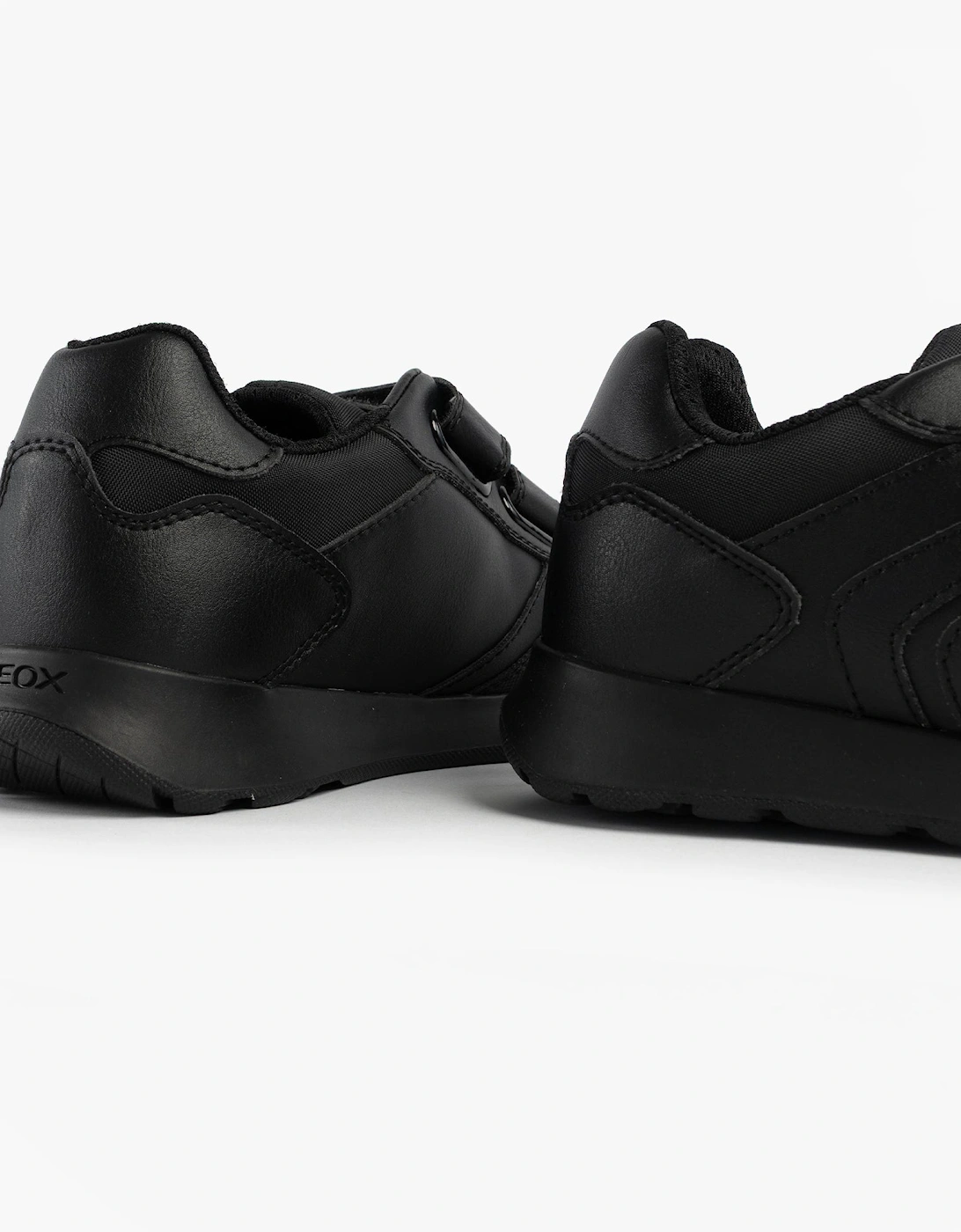 J RANN-E BOY Unisex Kids Touch Fasten Trainers Black