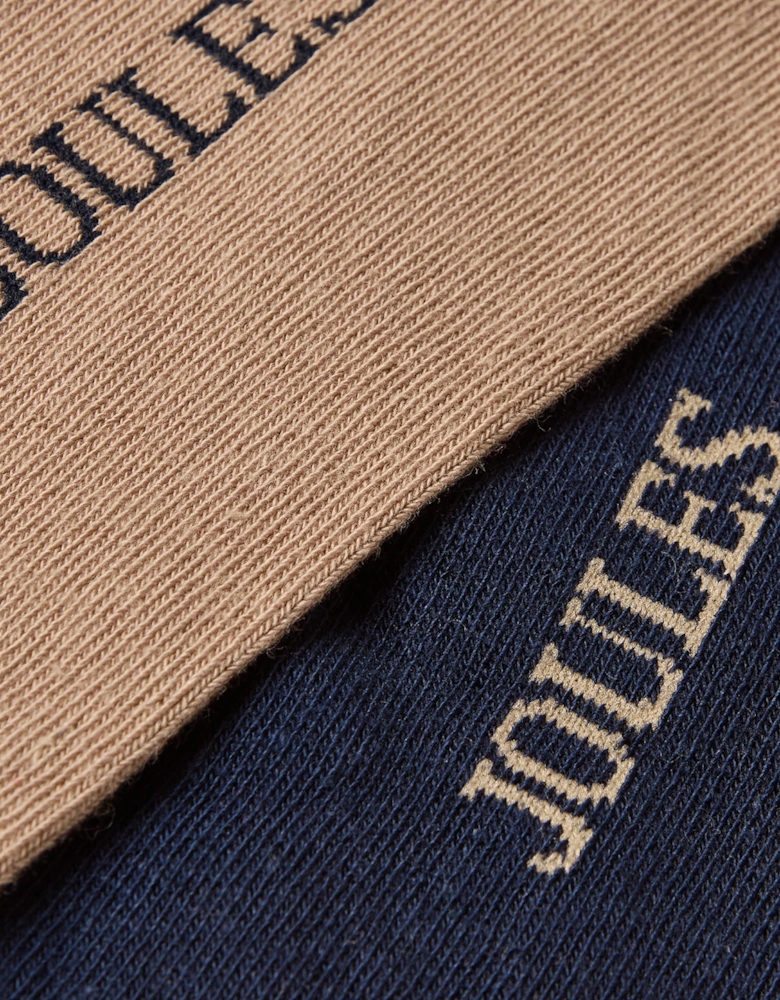 KINGSBURY Mens Socks Navy/Oatmeal