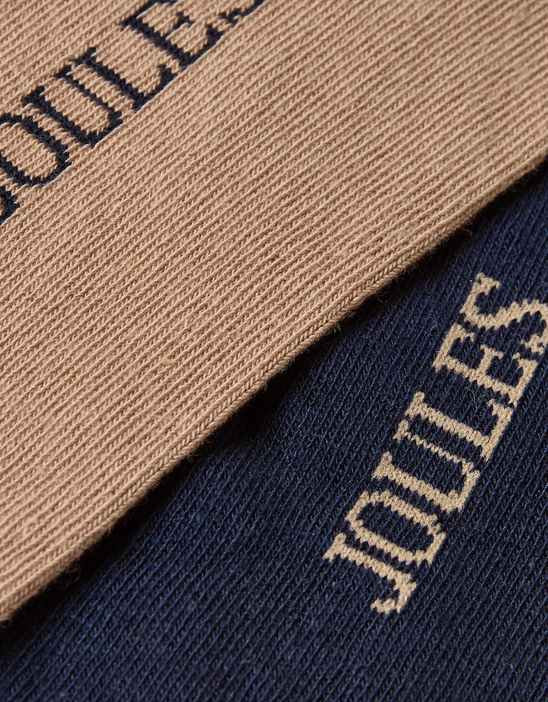 KINGSBURY Mens Socks Navy/Oatmeal