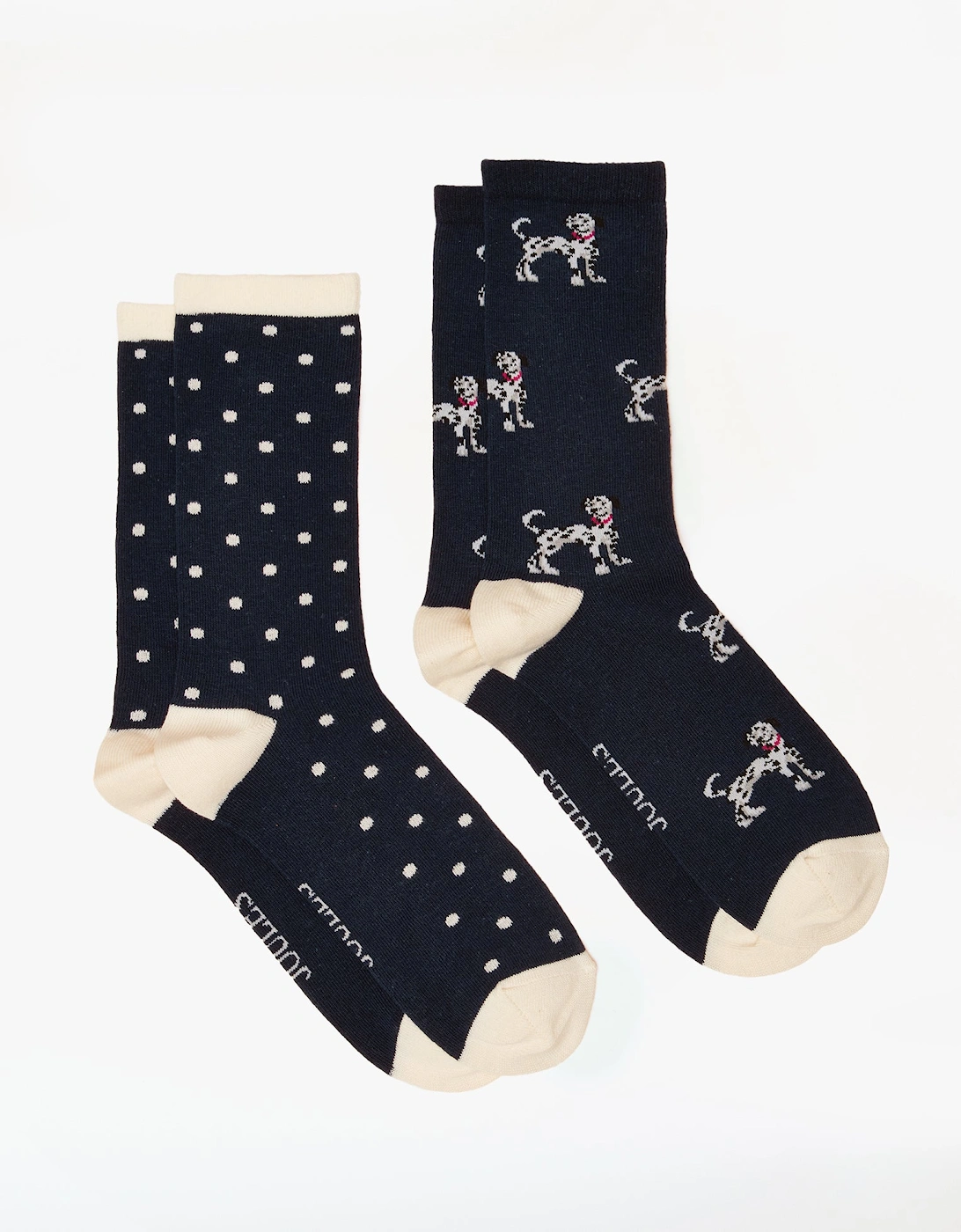EVERYDAY Womens Socks Navy/Oatmeal, 4 of 3