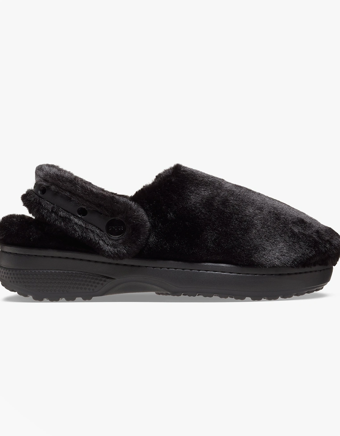 Women's Crocs CLASSIC UNFURGETTABLE Womens Clogs Black - Size: MEN s uk 5 / women s uk 6