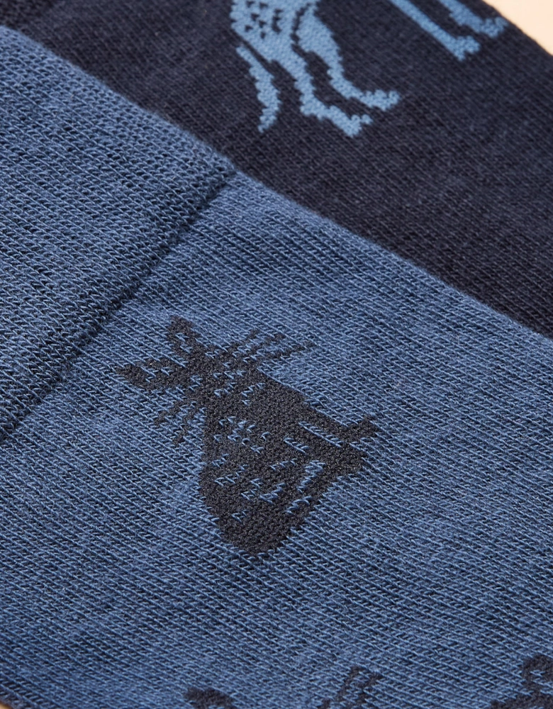KINGSBURY Mens Socks Blue