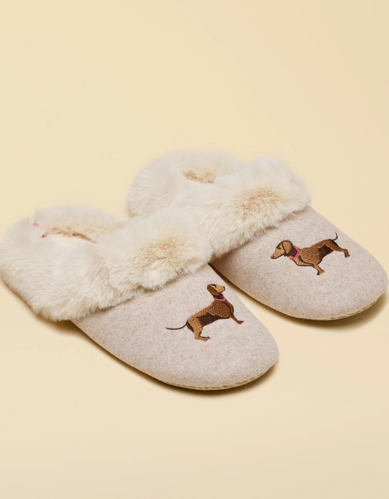 SLIPPET Womens Mule Slippers Oatmeal
